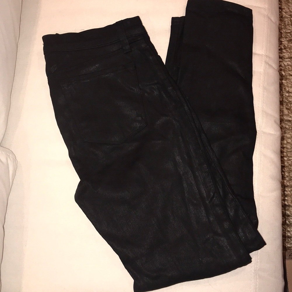 J Brand lacquered skinny jeans